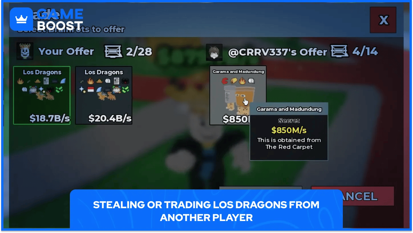 Negociando los dragons steal a brainrot