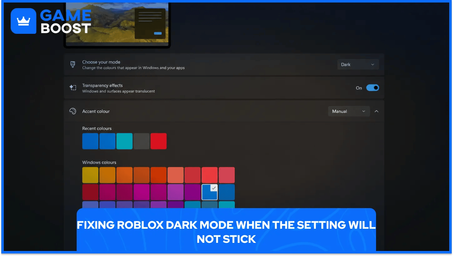 Tmavý režim ve Windows