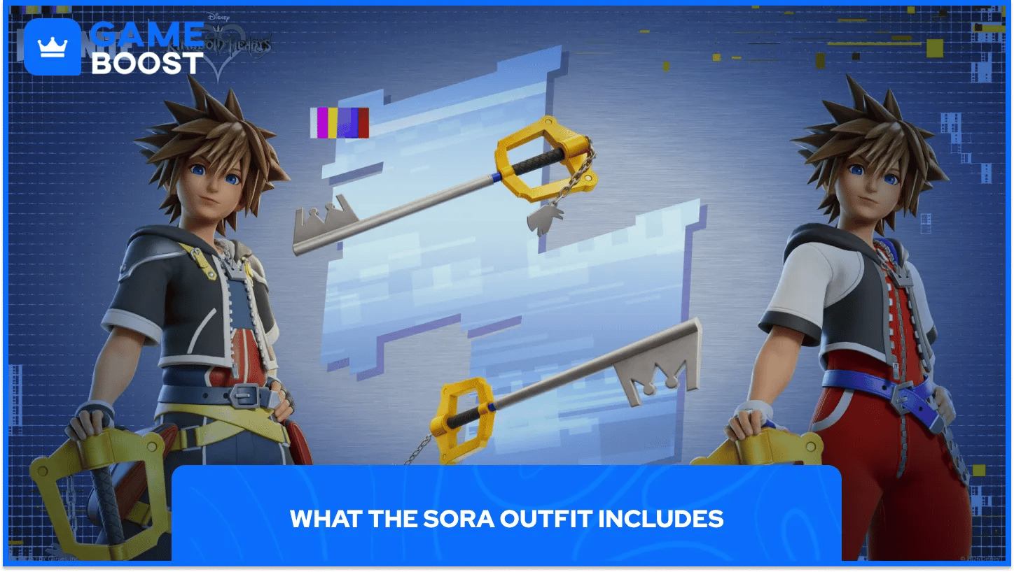 Sora Outfit Fortnite and Kingdom Key