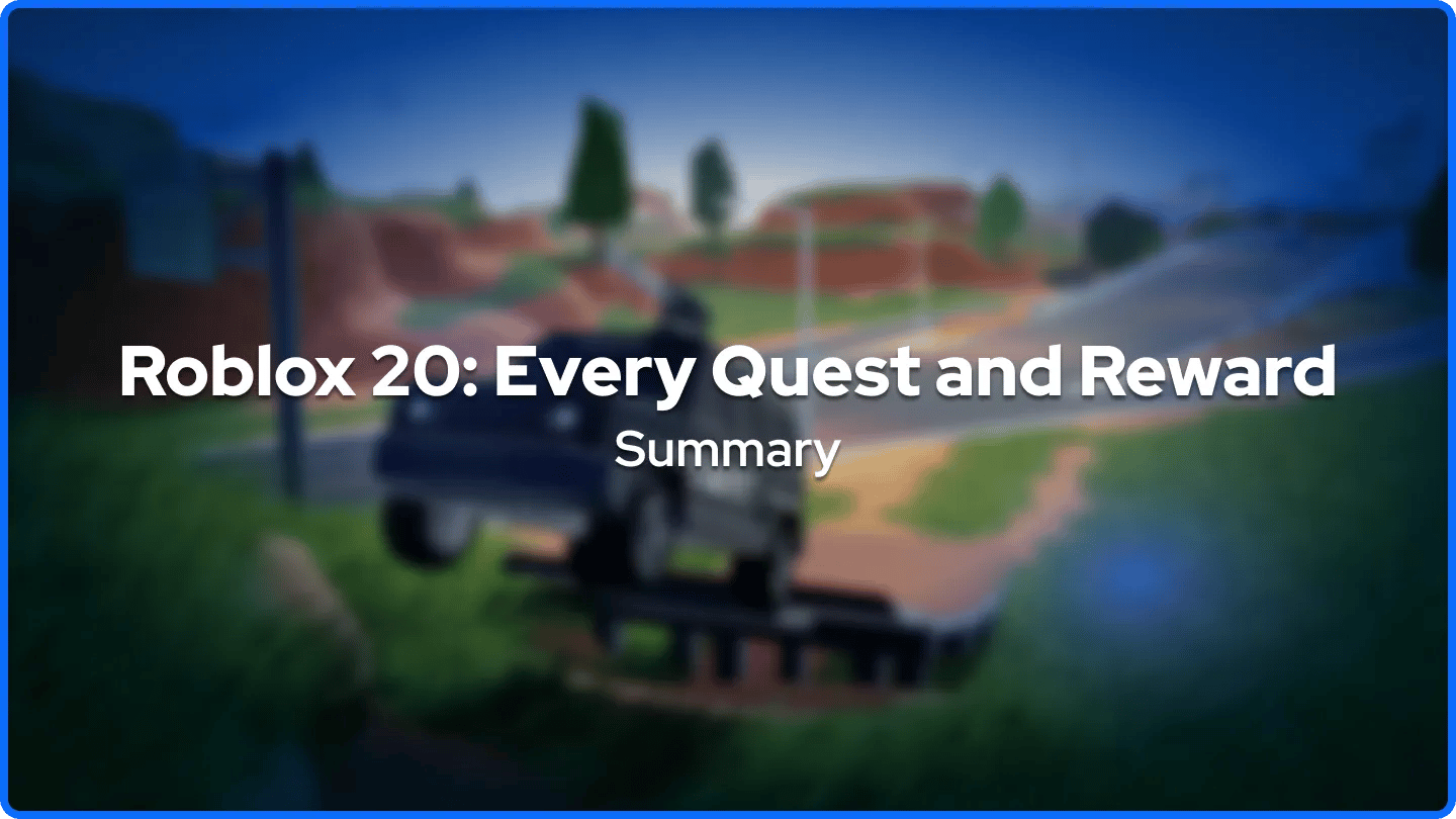 Roblox 20: Oppsummering av hver oppgave og belønning