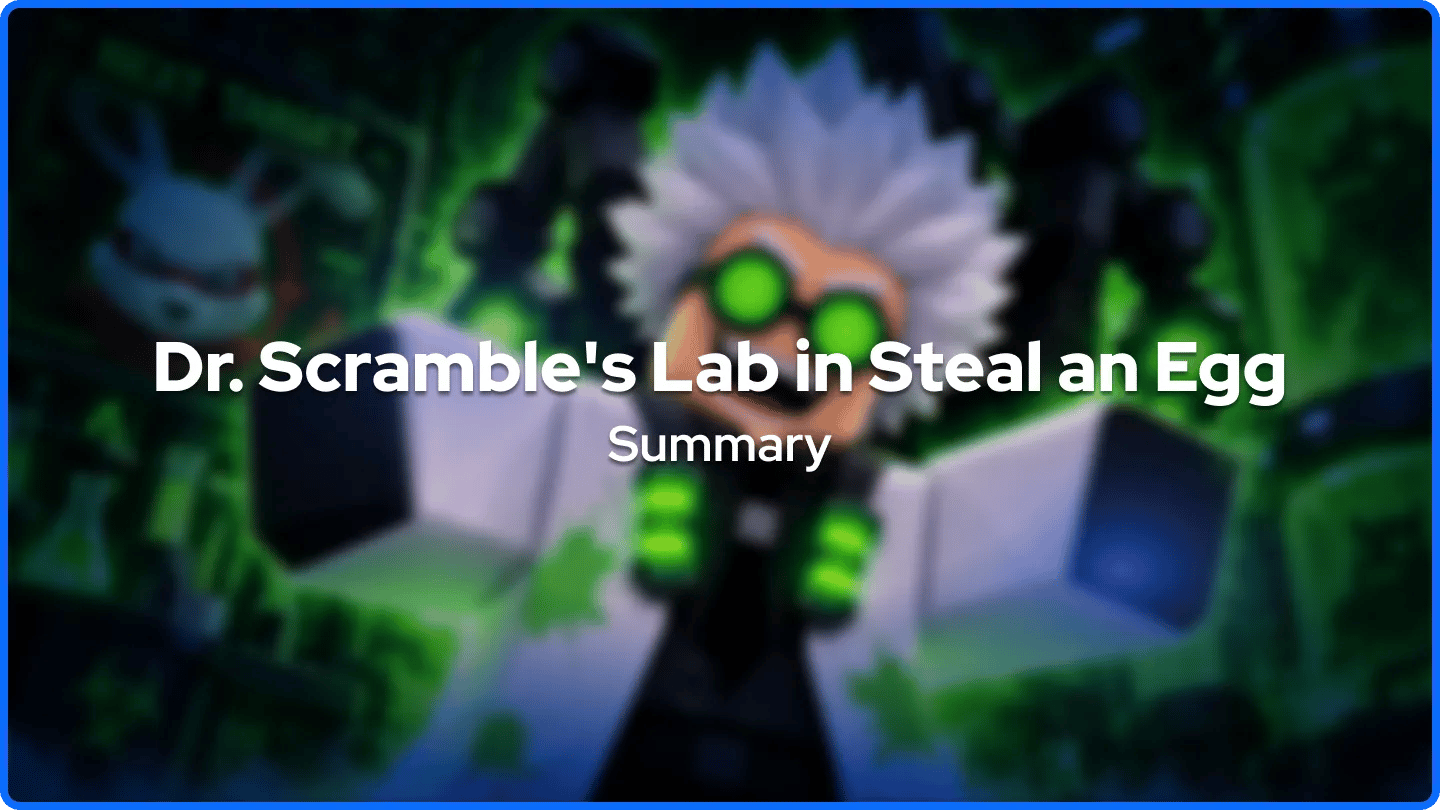 Le laboratoire de Dr. Scramble dans Steal an Egg