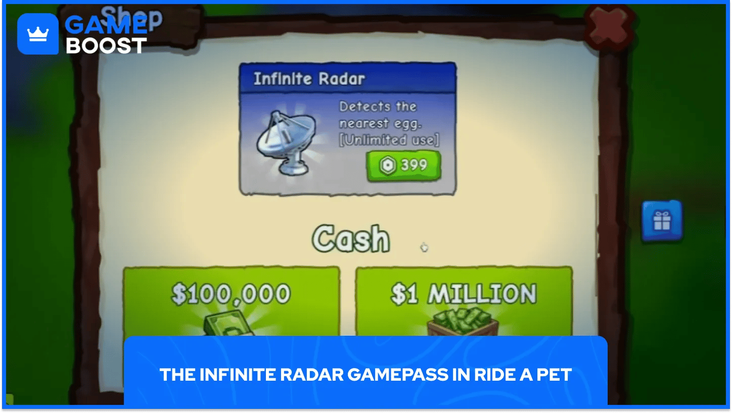 Infinite Radar Gamepass in Ride a Pet