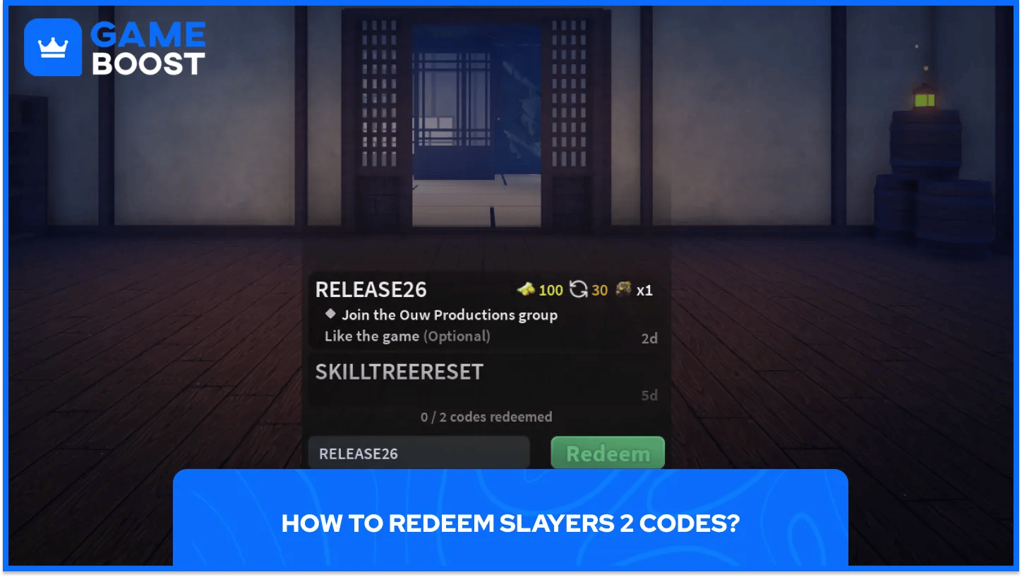 Redeeming Slayers 2 Codes