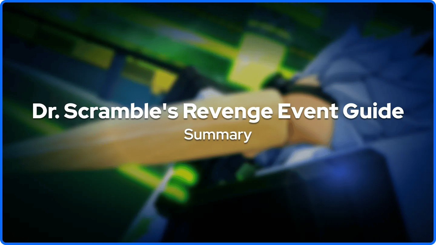 Dr. Scramble's Revenge Event Guide Summary