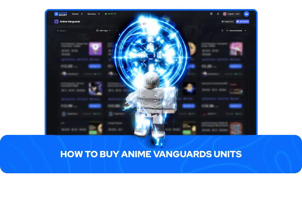 Anime Vanguards Einheiten zu verkaufen