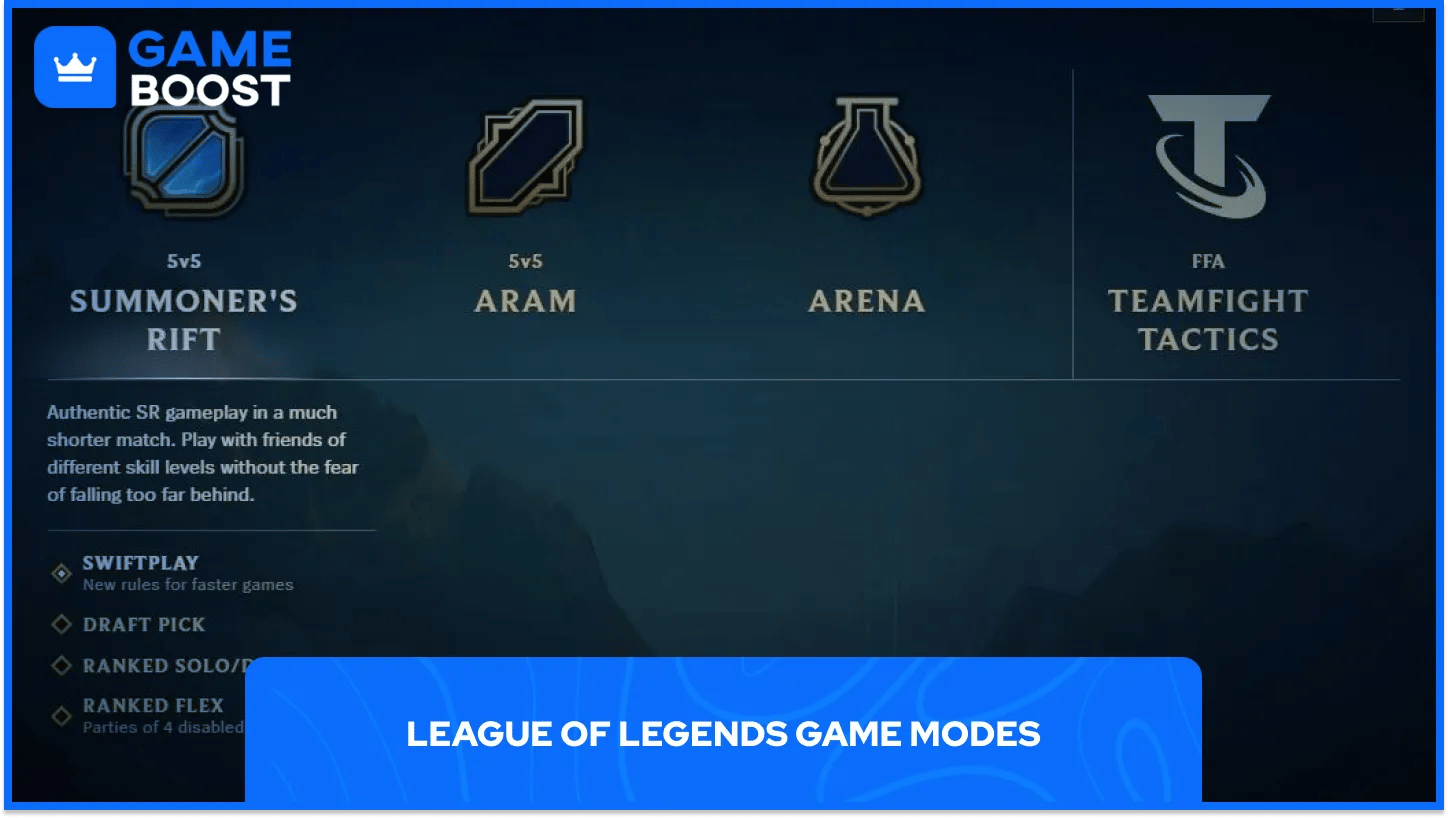 League of Legends Game Modes launcher