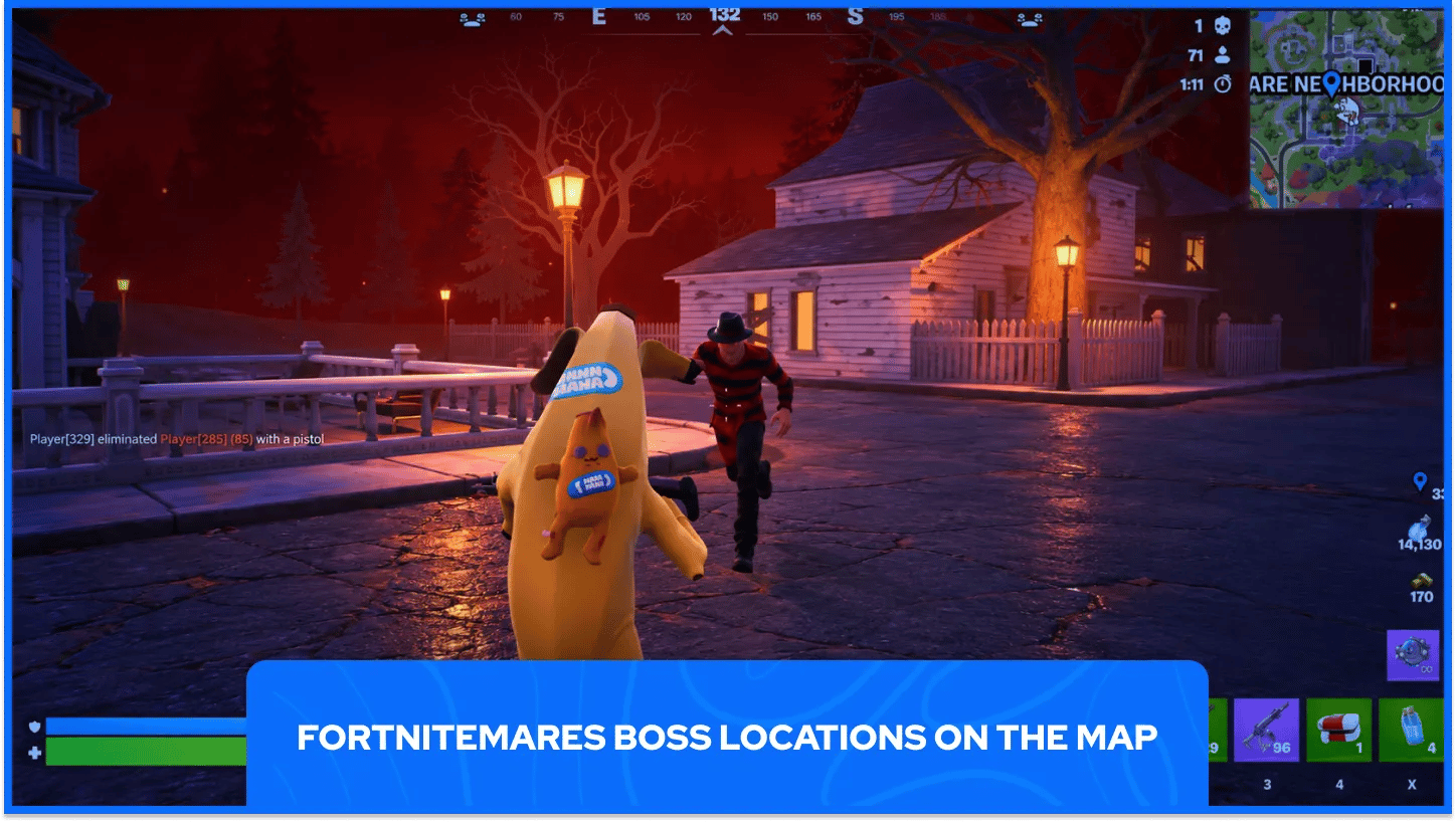 Emplacement du boss Freddy Krueger
