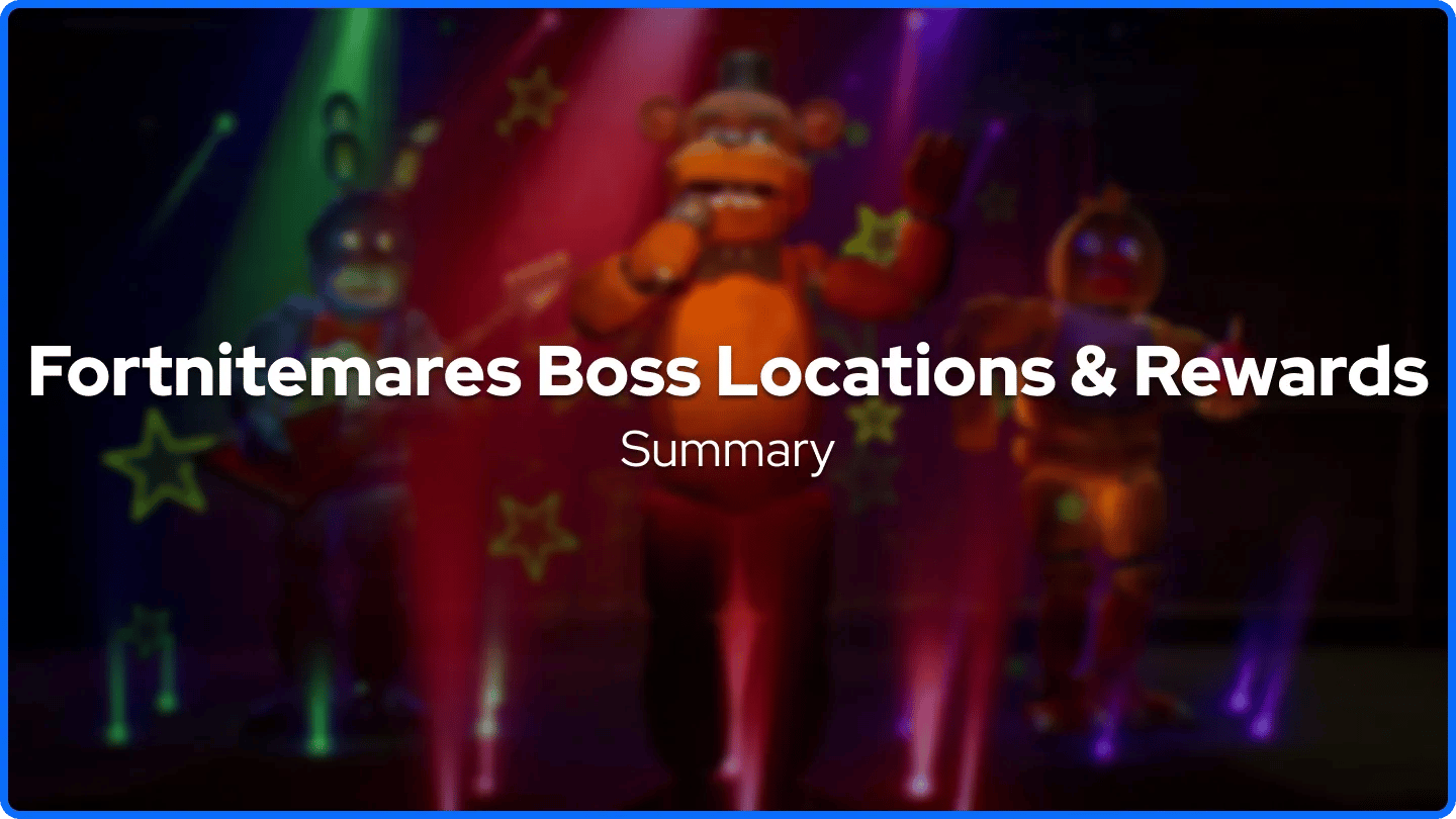 Emplacements des boss de Fortnitemares et récapitulatif des récompenses