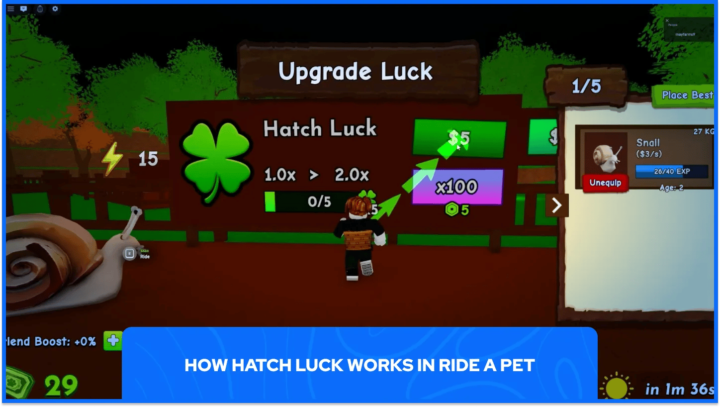 Ride a Pet Upgrade Luck