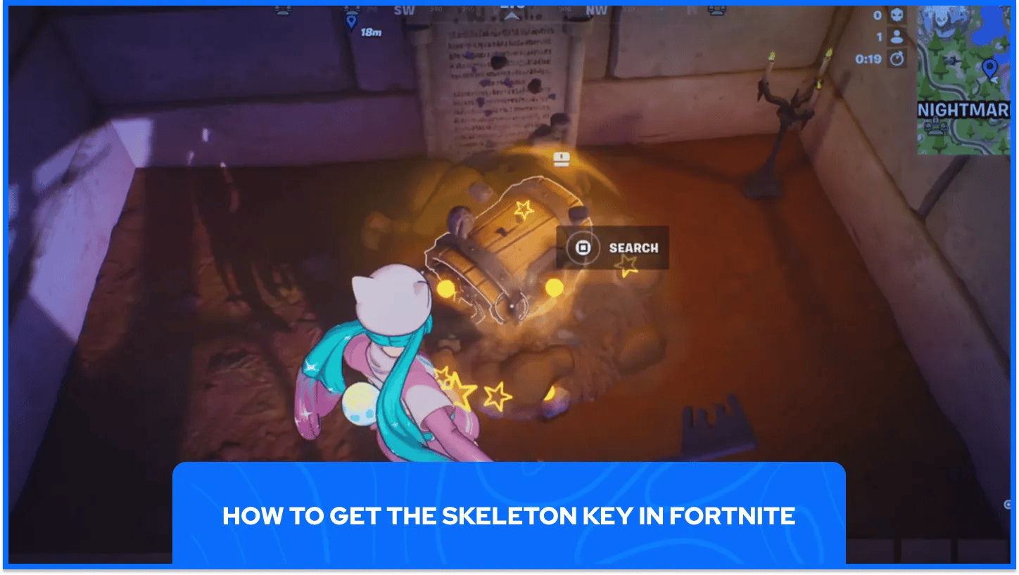 Coffre enterré Fortnite pour obtenir la clé squelette 