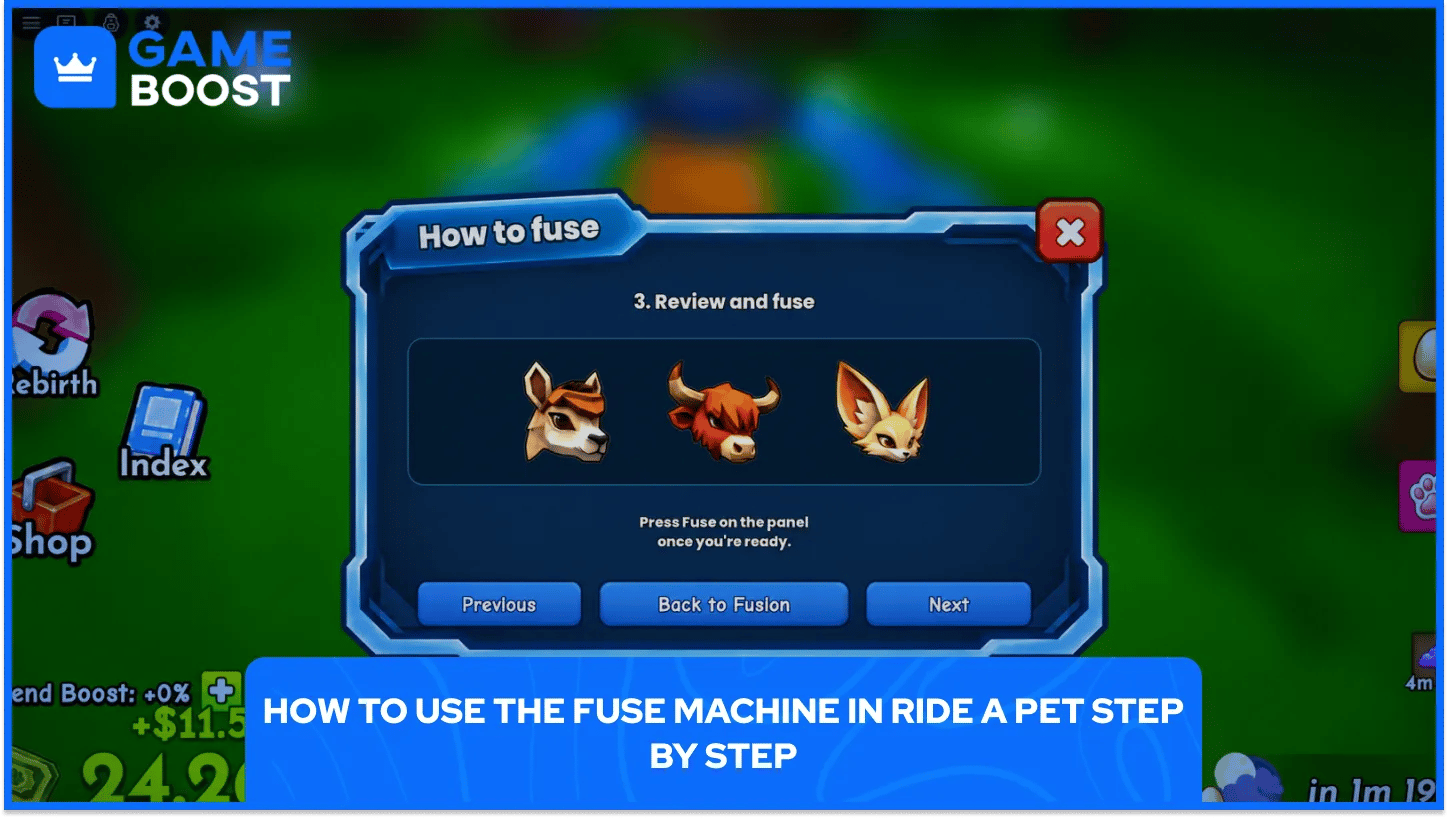 Using the Fuse Machine in Ride a Pet