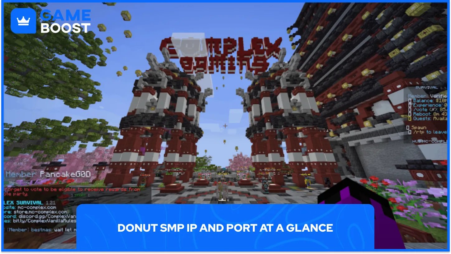 Donut SMP IP and Port at a Glance