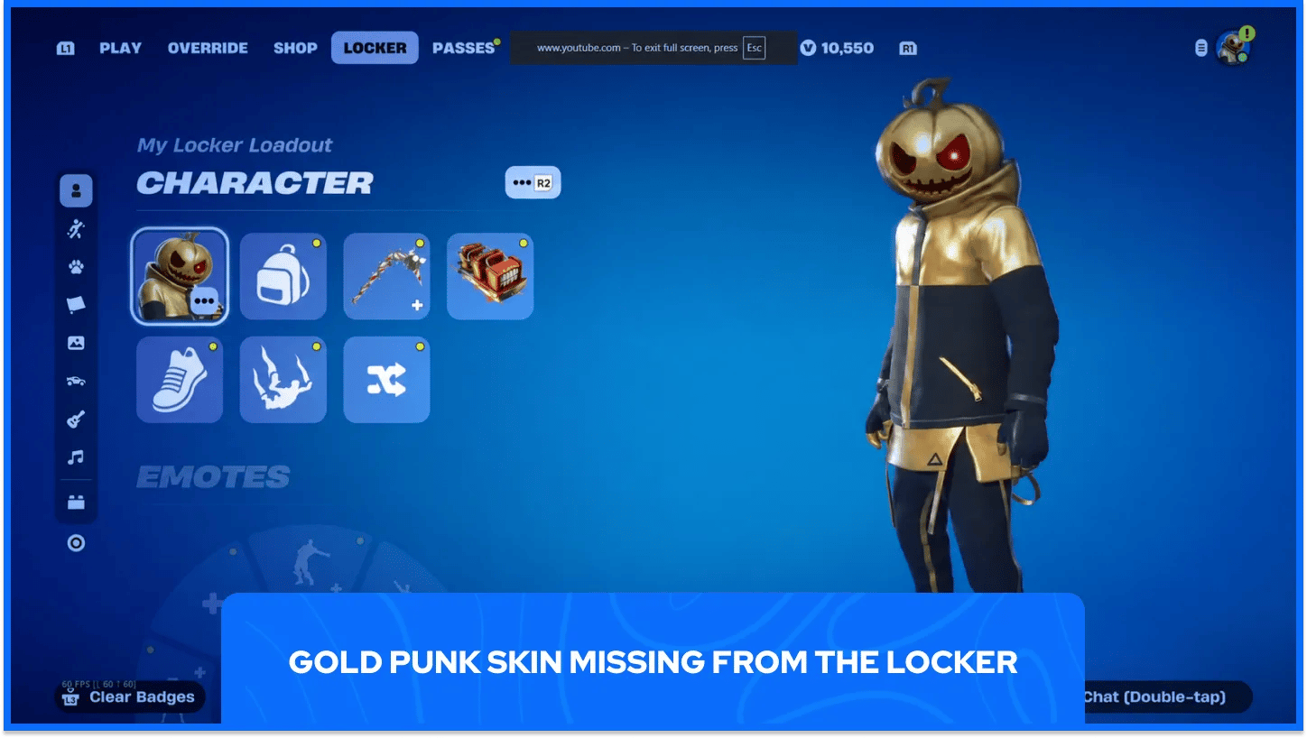 Gold Punk Skin Locker Fortnite