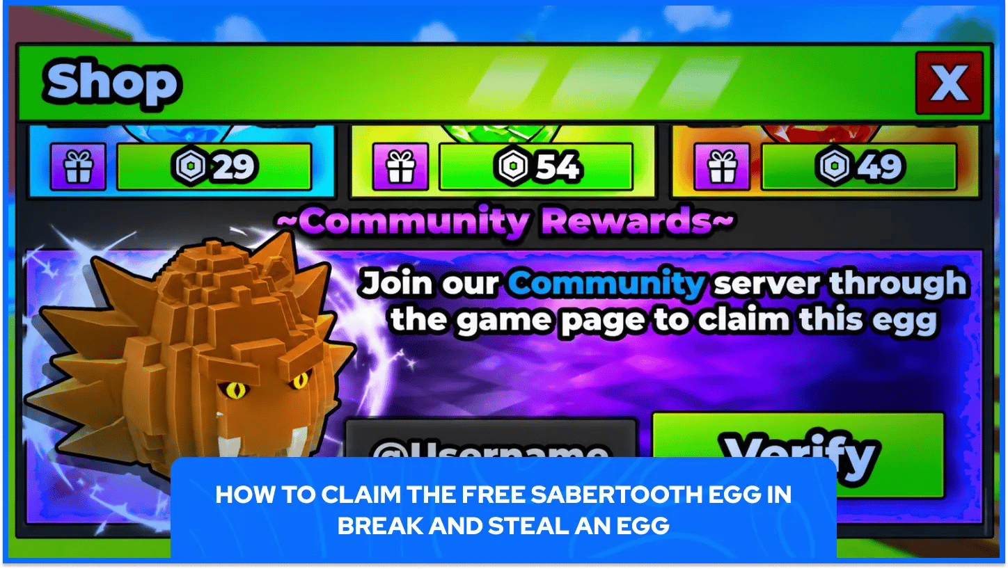Break and Steal an Egg Free Sabertooth Egg