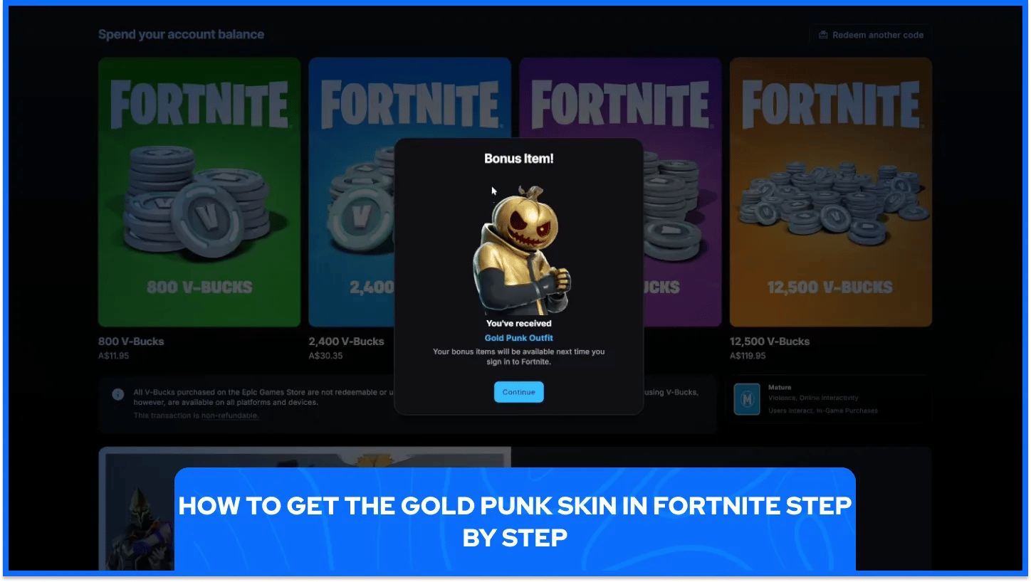  Redeem the Gold Punk Skin in Fortnite