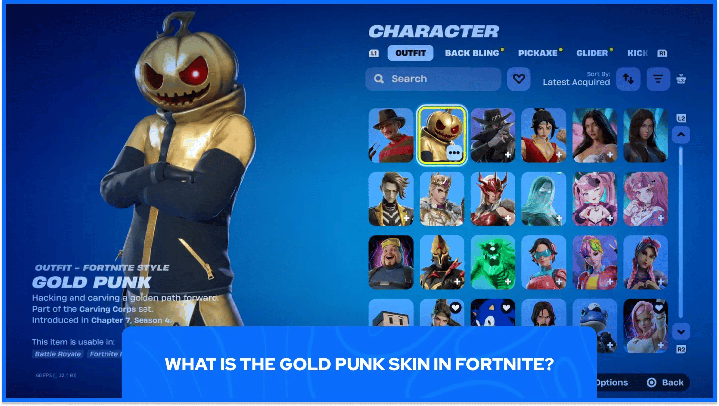 Gold Punk Skin in Fortnite