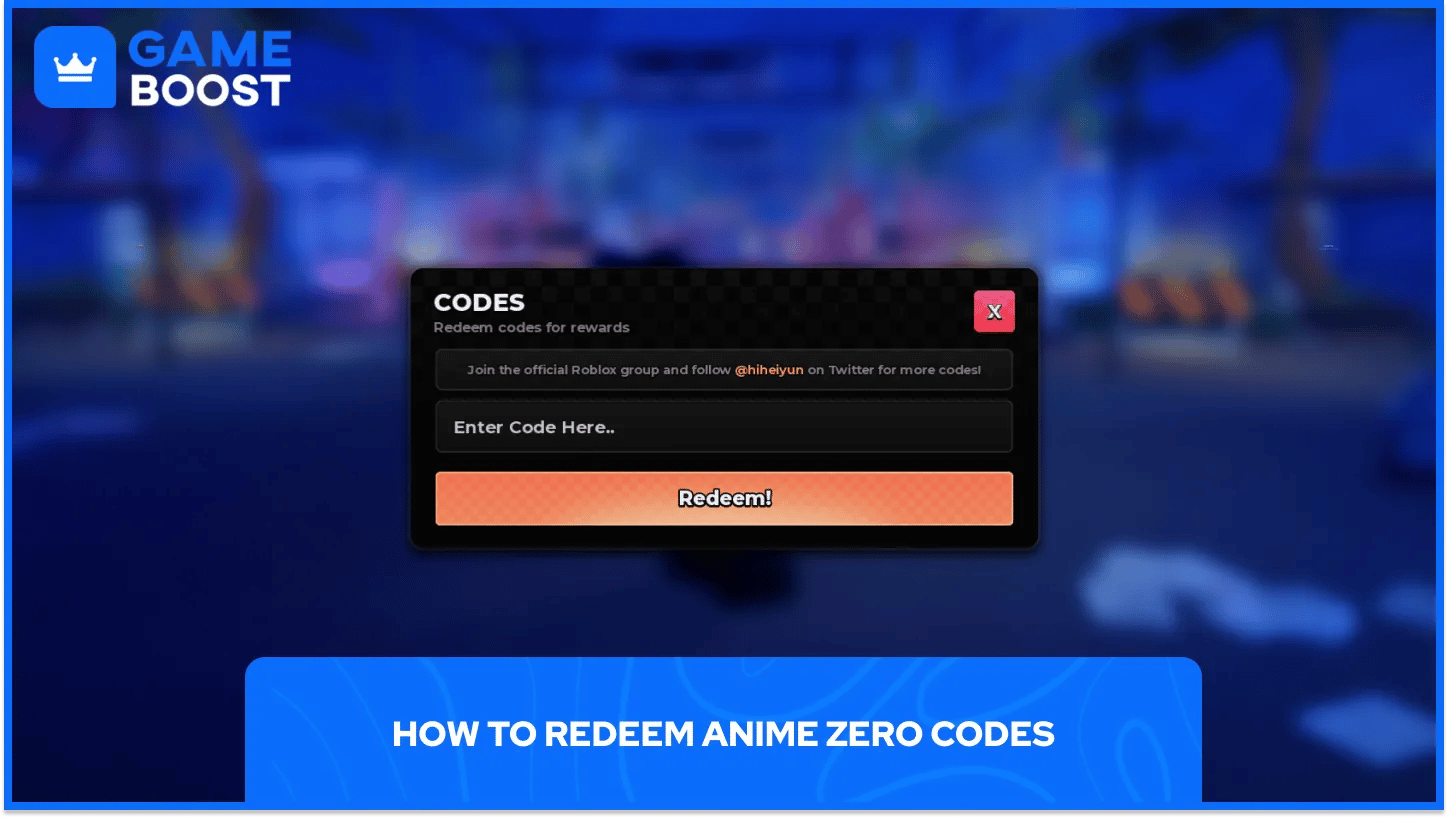 Anime Zero-codesmenu