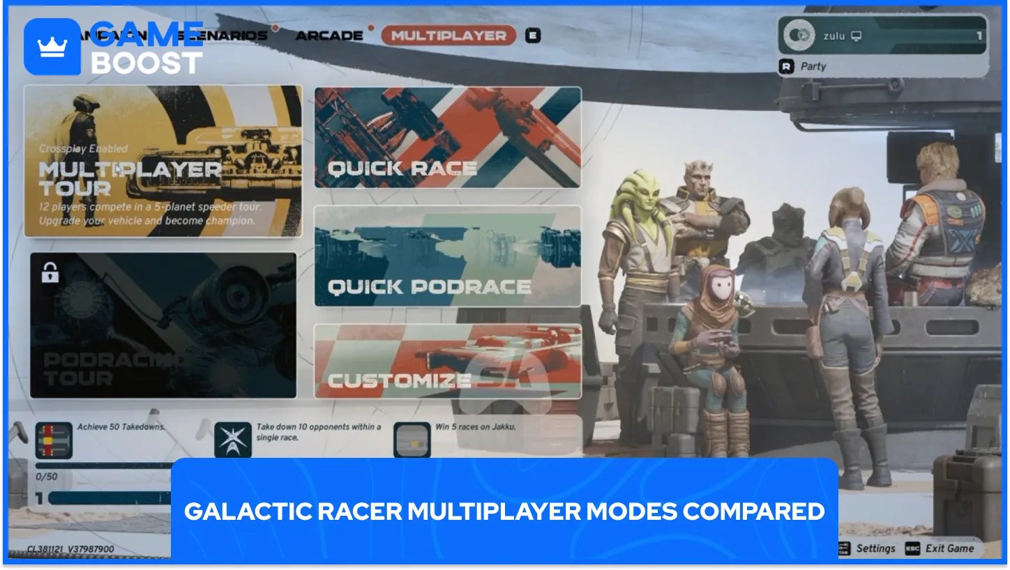 Galactic Racer Multiplayer Modes Compared