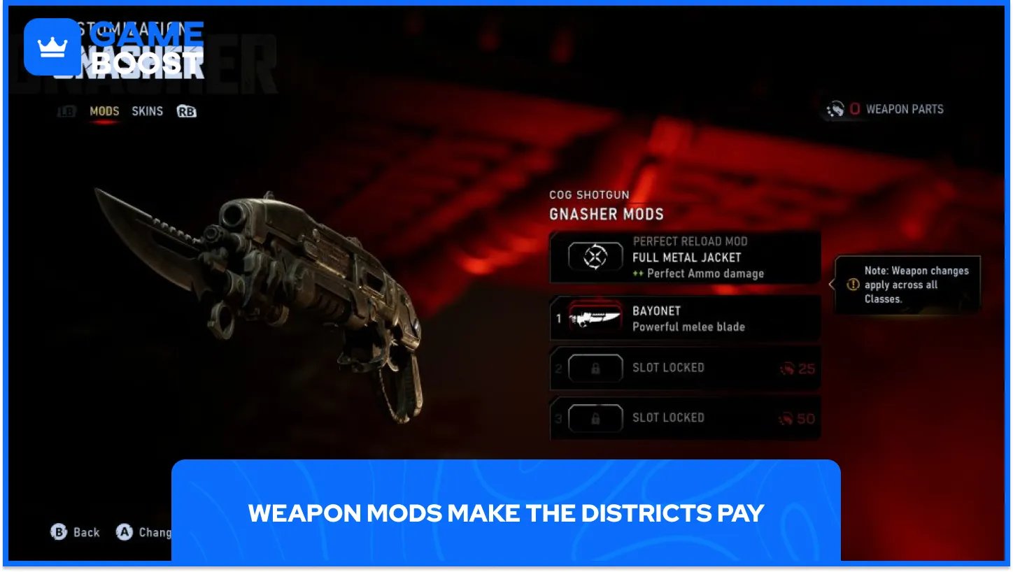 Weapon Mods Make The Districts Pay