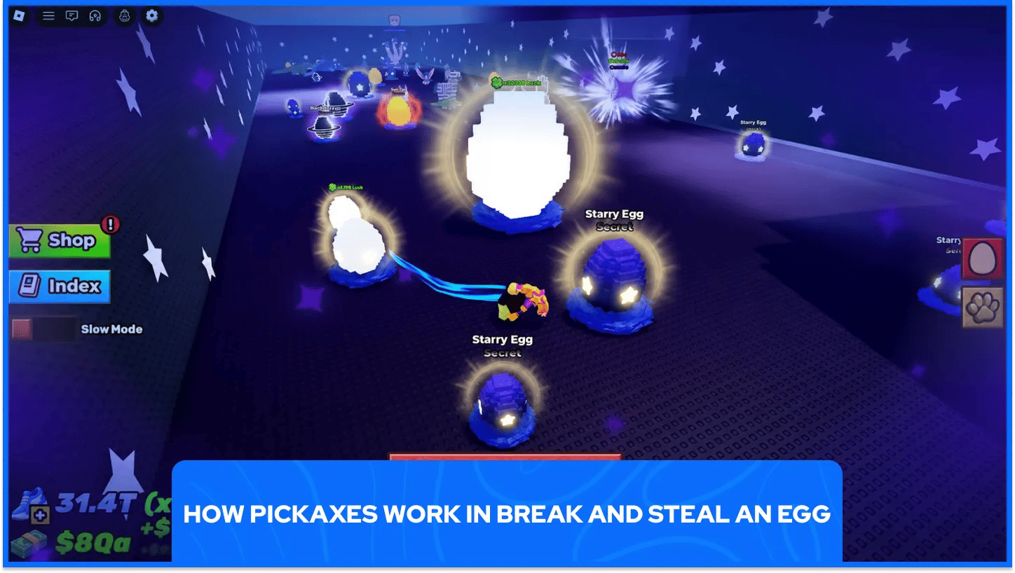 Добыча киркой в Break and Steal an Egg