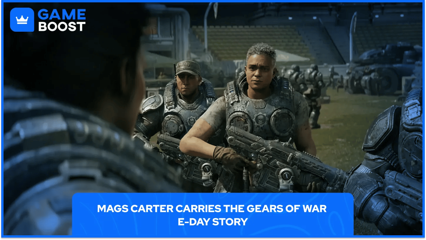 Mags Carter trägt die Geschichte von Gears of War: E-Day