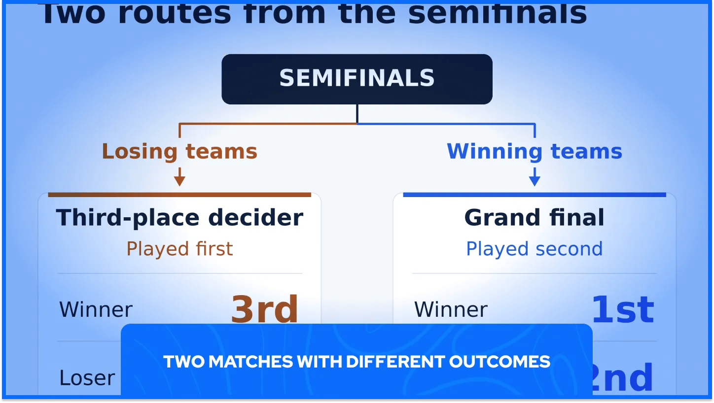 Semifinal routes to final placings