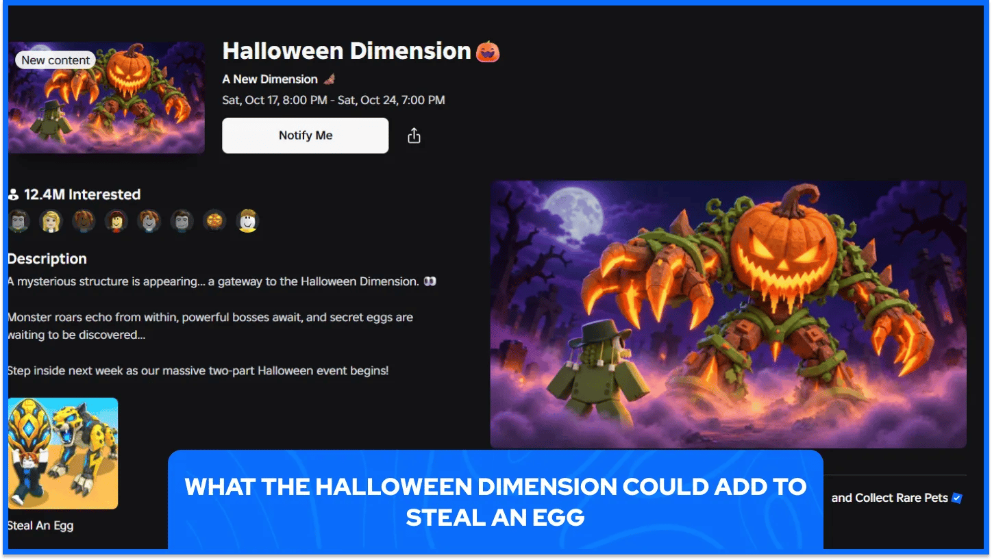 Steal An Egg Halloween Dimension Event Details