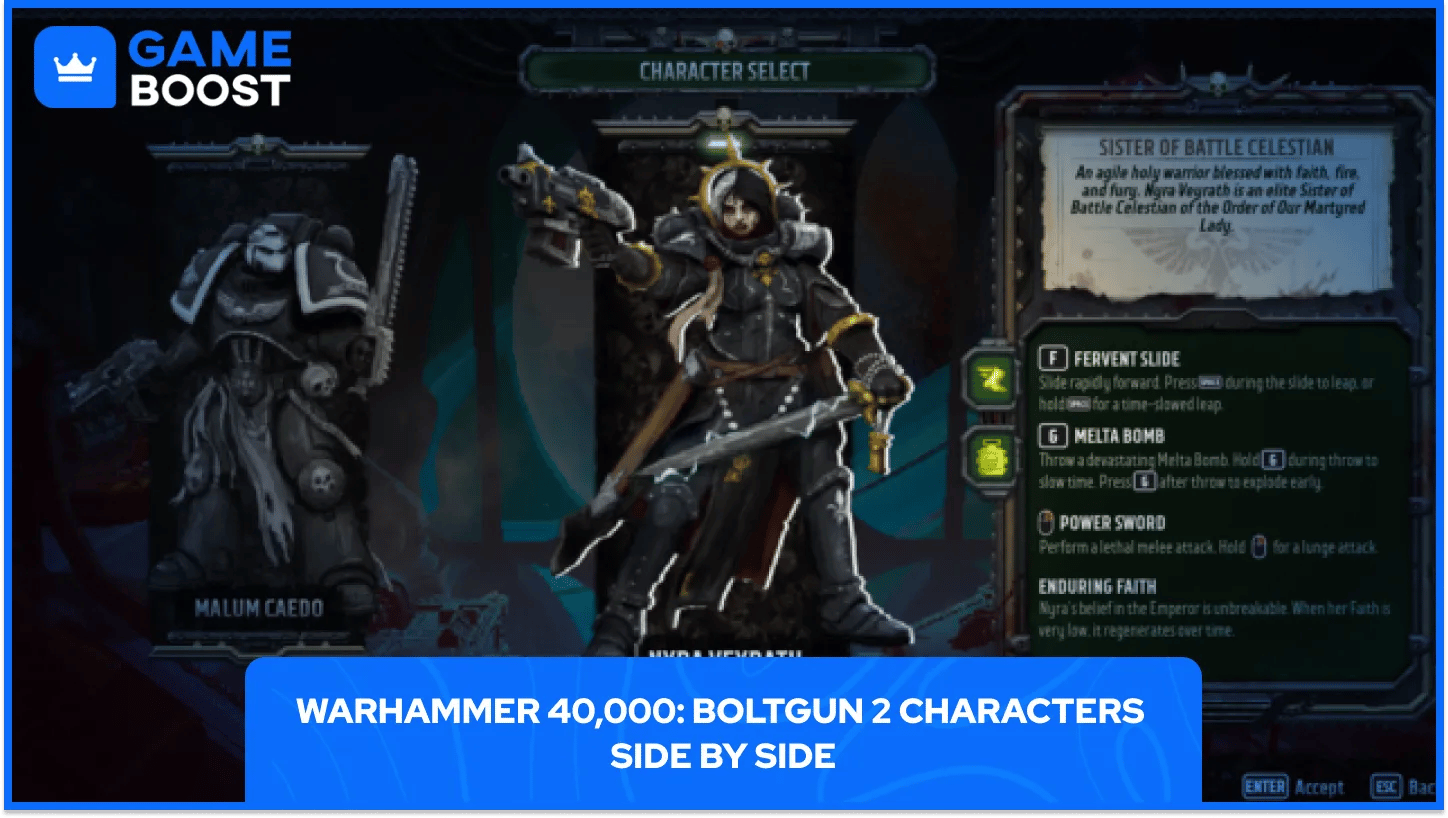 Warhammer 40,000: Boltgun 2-figurer side om side