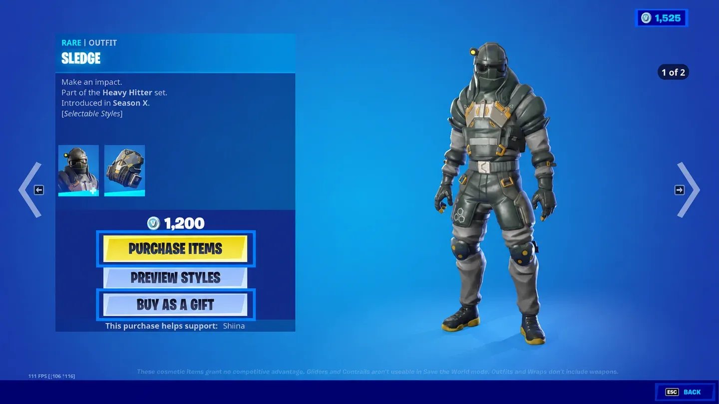 skin Sledge ve Fortnite