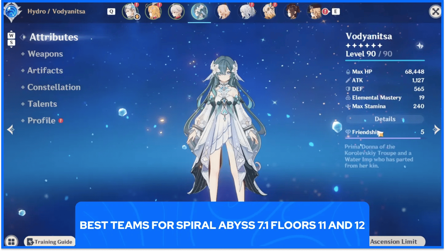 Vodyanitsa Build for Abyss 12