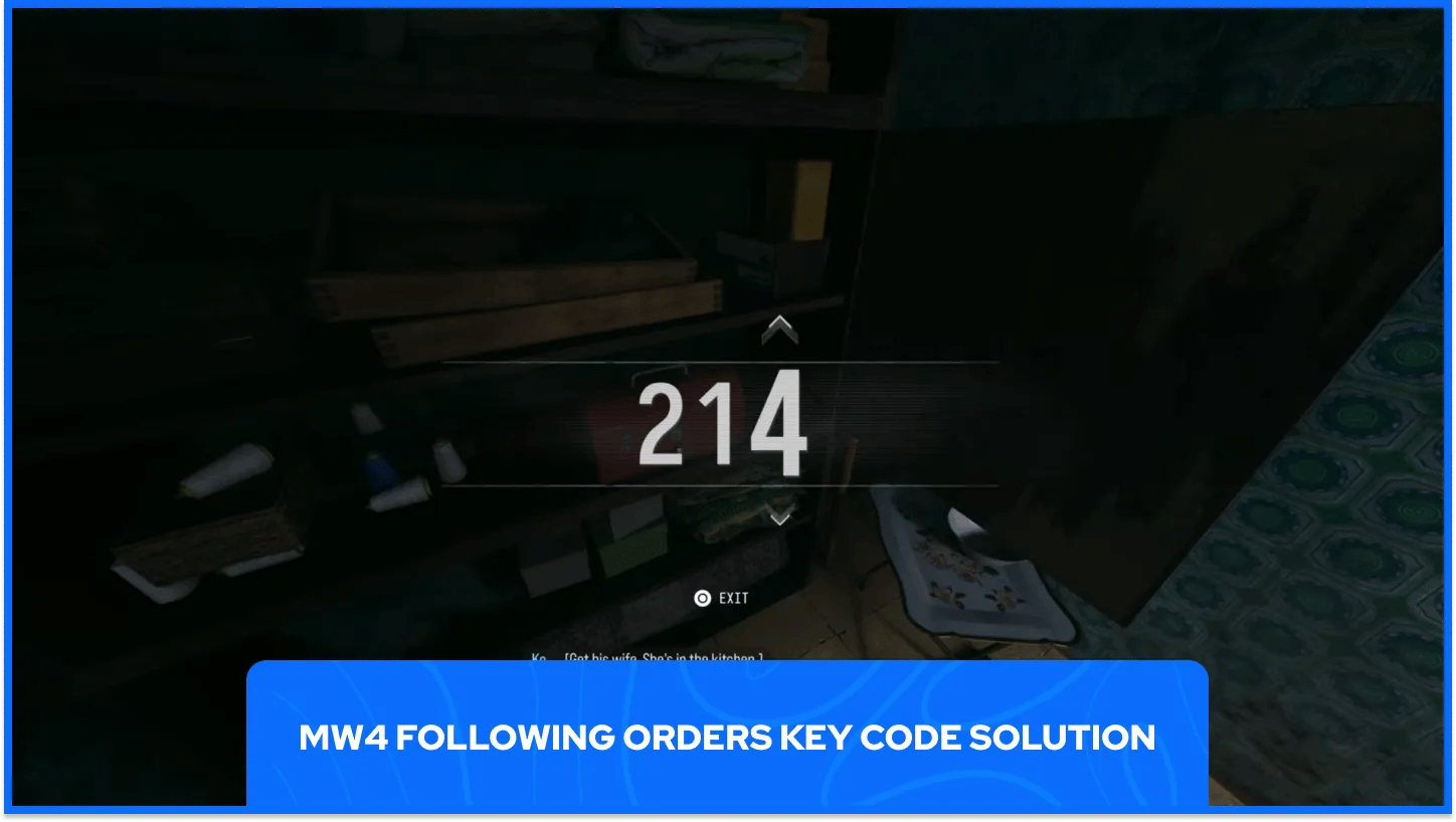MW4 Following Orders Key Code