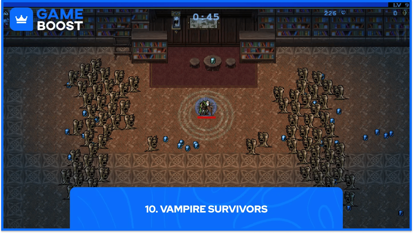 vampire survivors gameplay