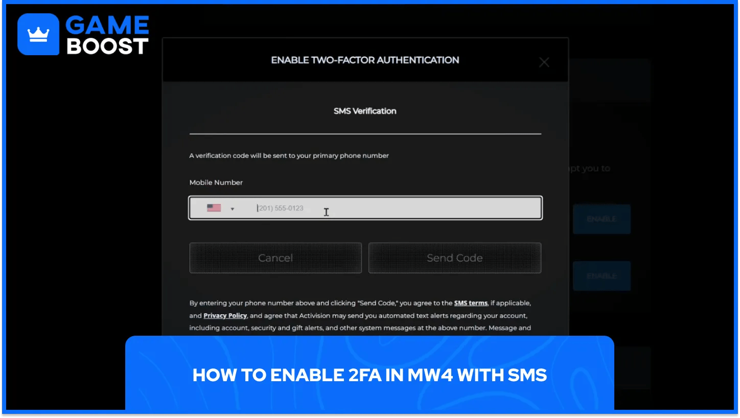  Enable 2FA in MW4 With SMS