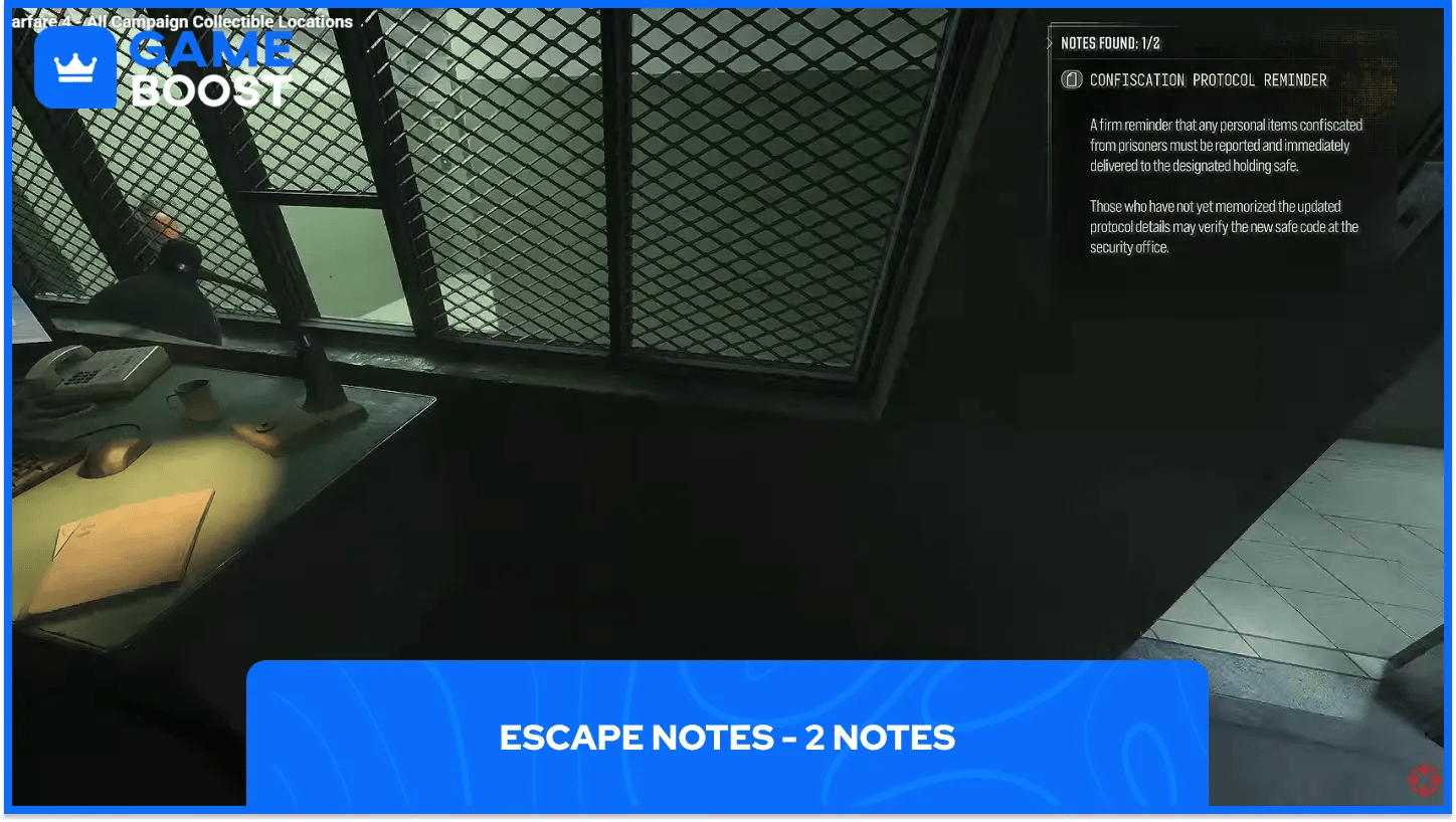 Call of Duty Mission 13 Escape Notes 