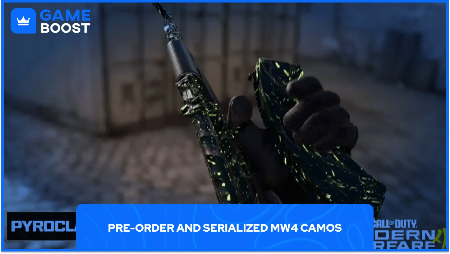 Pre-Order and Serialized MW4 Camos