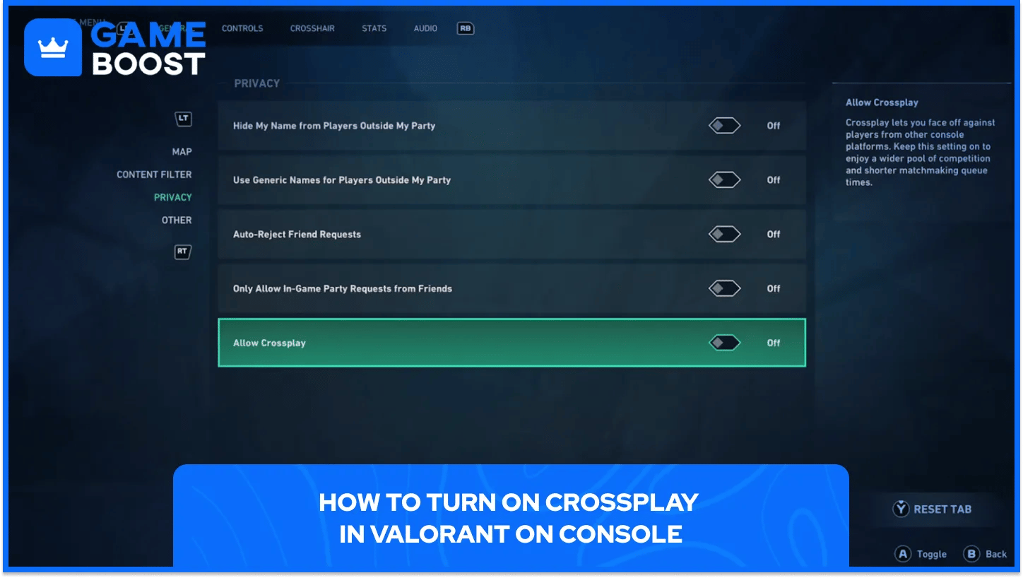 Consenti il crossplay nelle impostazioni di Valorant