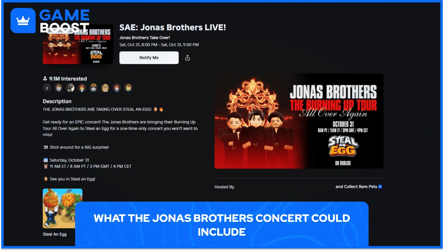 Jonas Brothers Concert Details