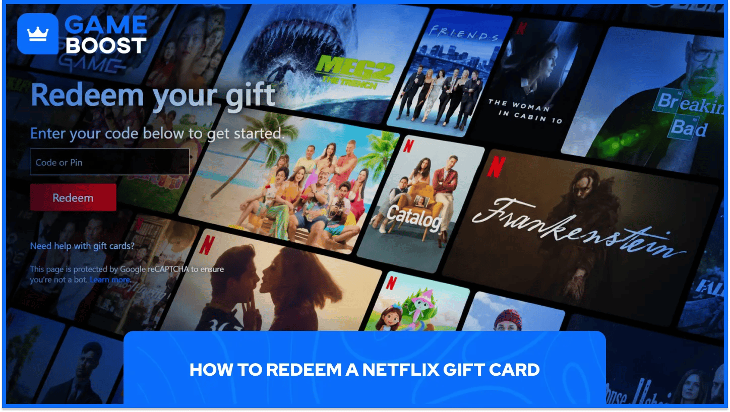 strona realizacji karty podarunkowej Netflix