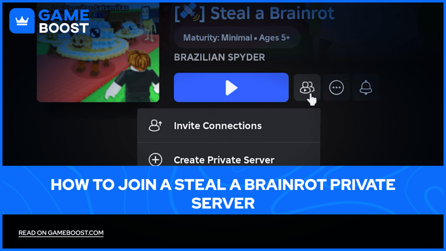 Hvordan man tilslutter sig en Steal a Brainrot privat server
