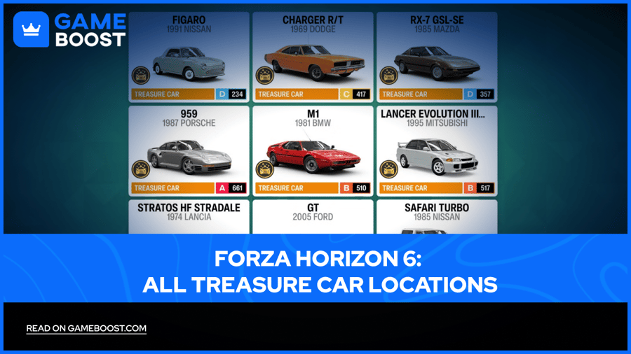Forza Horizon 6: All Treasure Car Locations