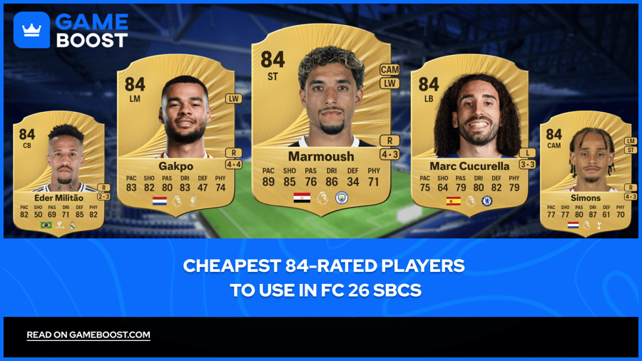 Los jugadores de 84 de valoración más baratos para usar en los SBC de FC 26
