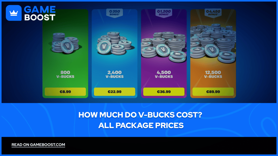 V-Bucks มีราคาเท่าไหร่? ราคาทุกแพ็คเกจ