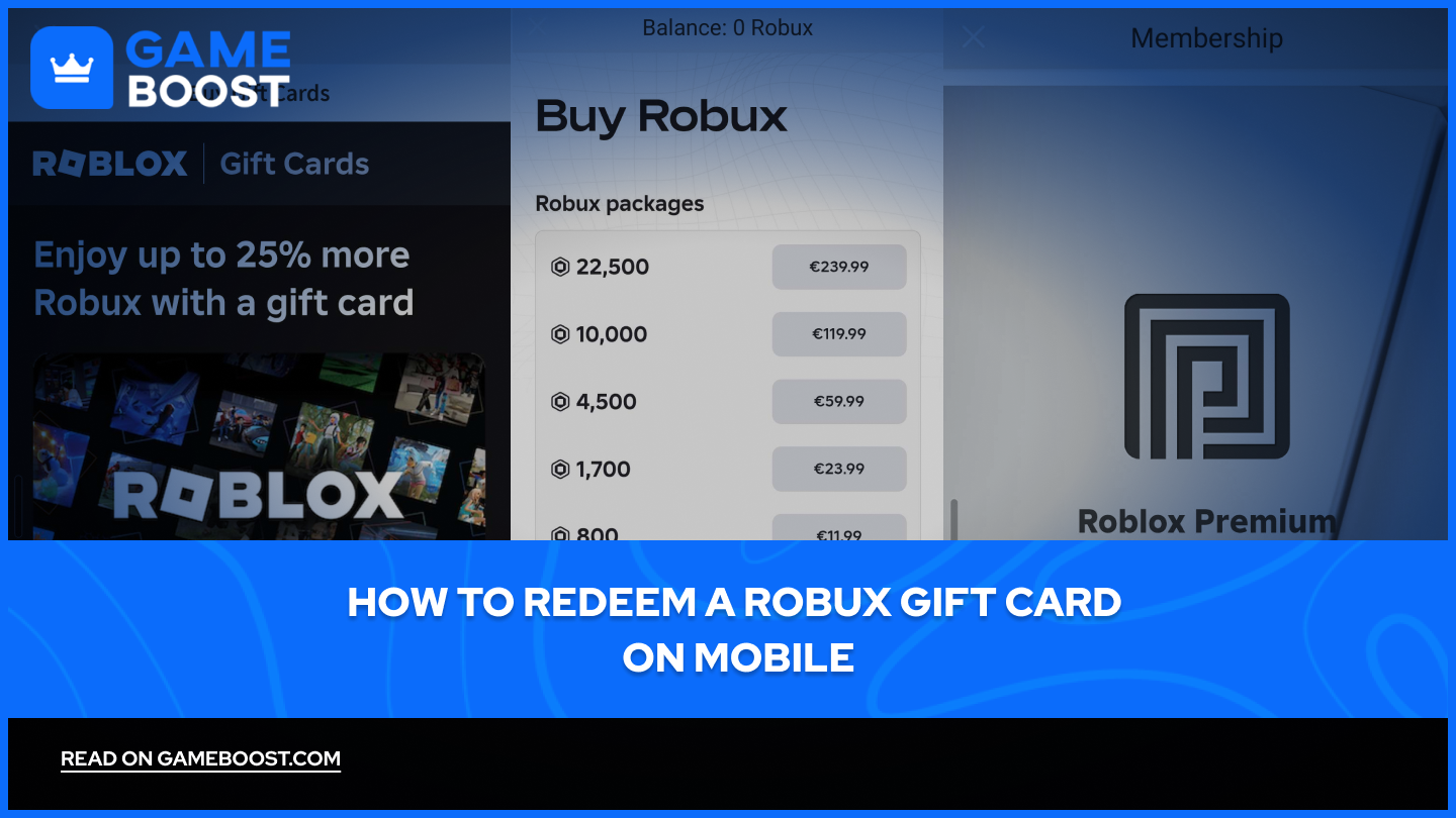 Как активировать подарочную карту Robux на мобильном устройстве