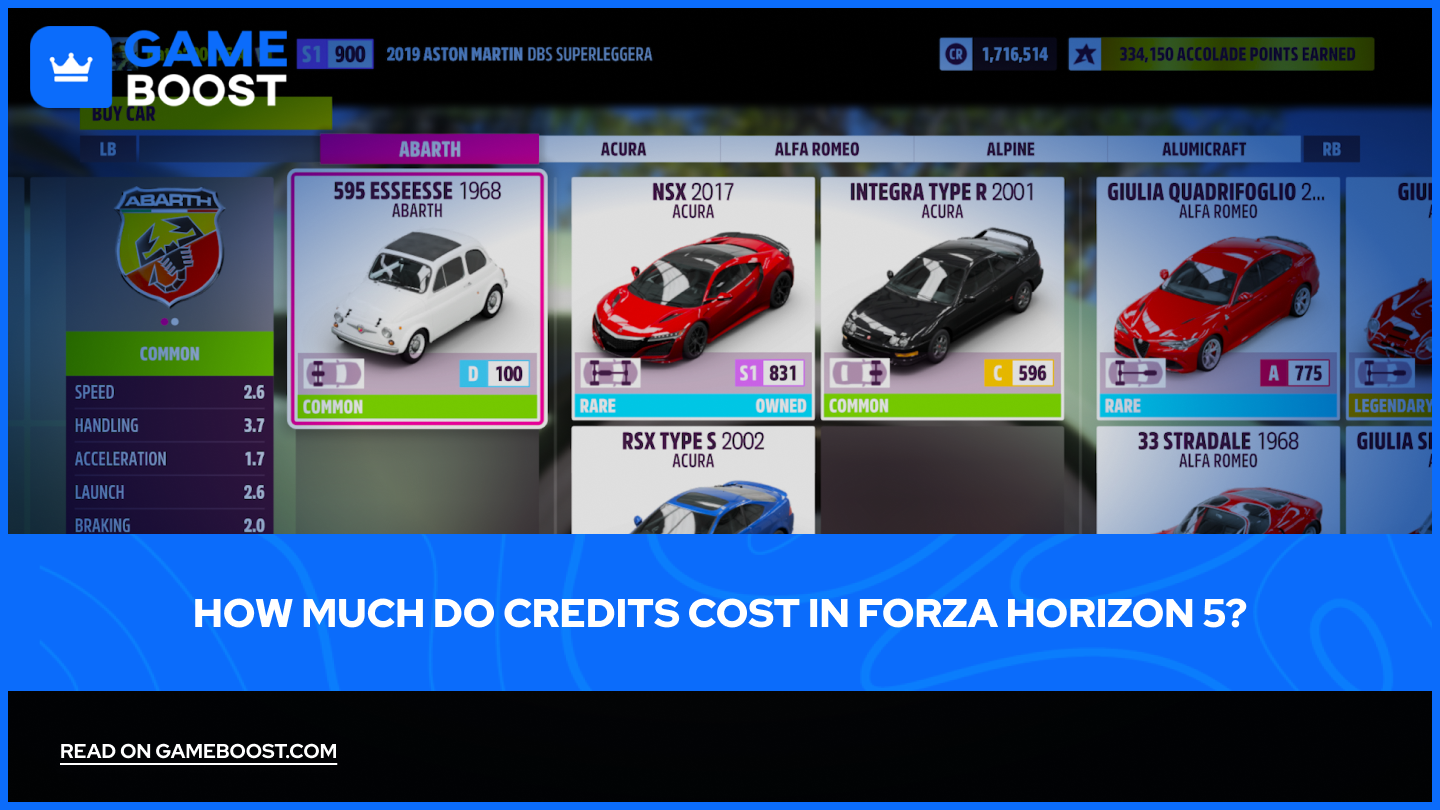 Сколько стоят кредиты в Forza Horizon 5?
