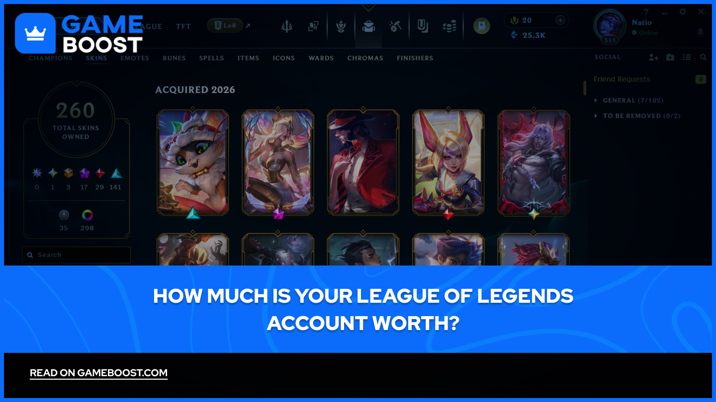Quelle est la valeur de votre compte League of Legends ?