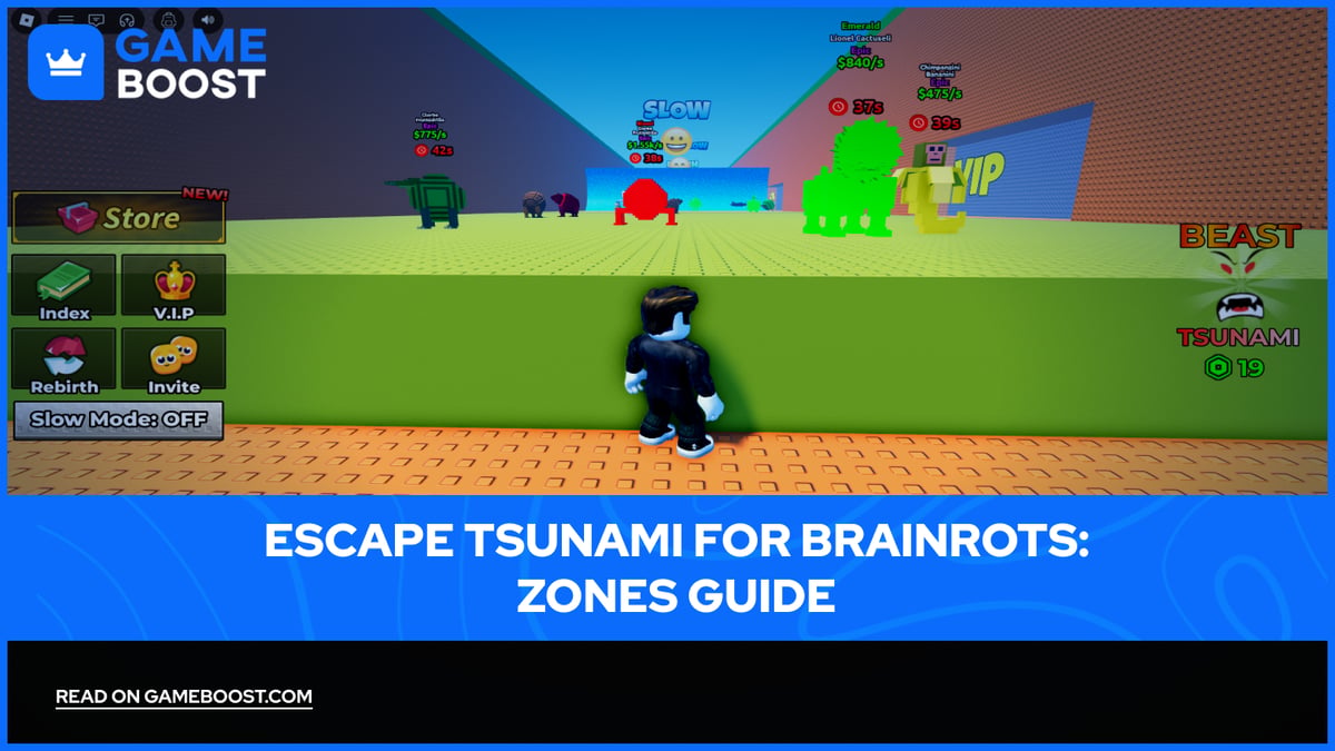 Escape Tsunami for Brainrots: Guía de Zonas