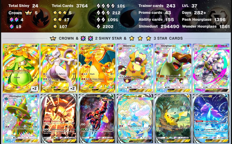 pokemon tcg pocket card sale pokemon tcg pocket cards for sale Pokemon TCG (Trading Card Game) Pocket 2 Crown Rare Candy + Palkia 2980+ Pack HG