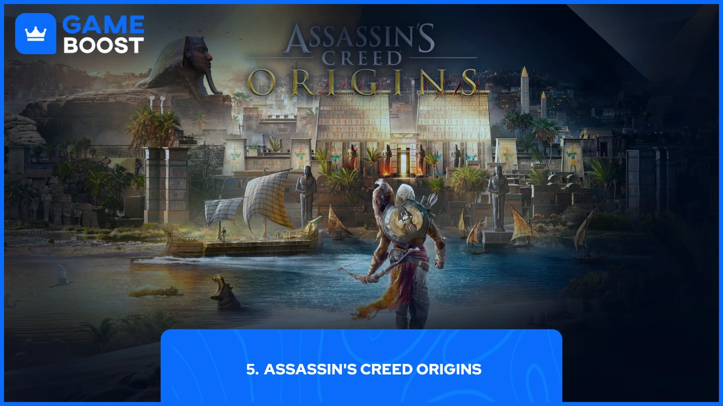 imagem de Bayek de Siwa visto de trás - Assassin's Creed Origins