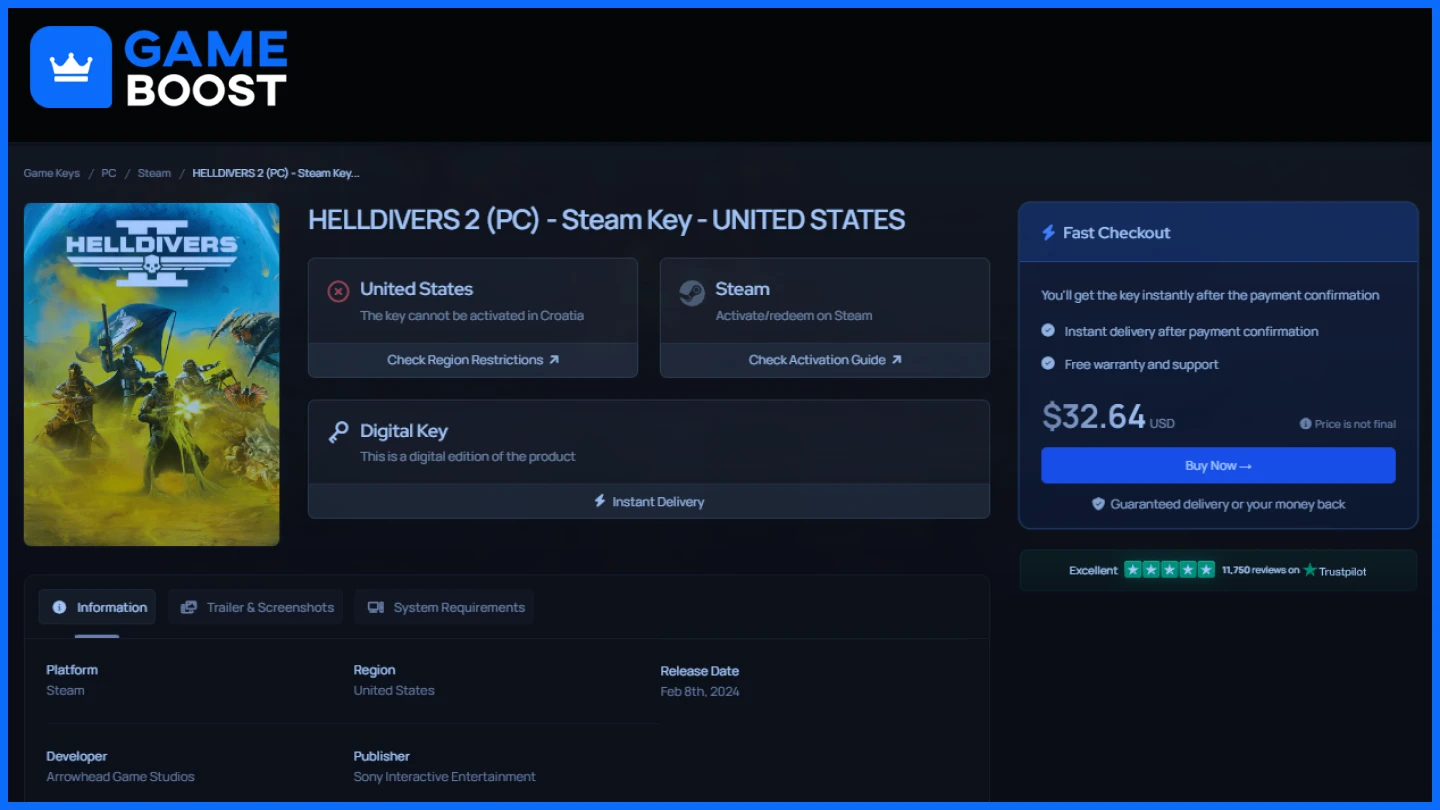 gameboost helldivers 2