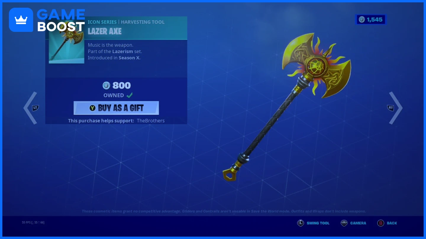 hache lazer fortnite